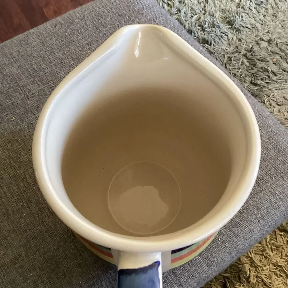 Vintage Hand Painted Swirl Pitcher